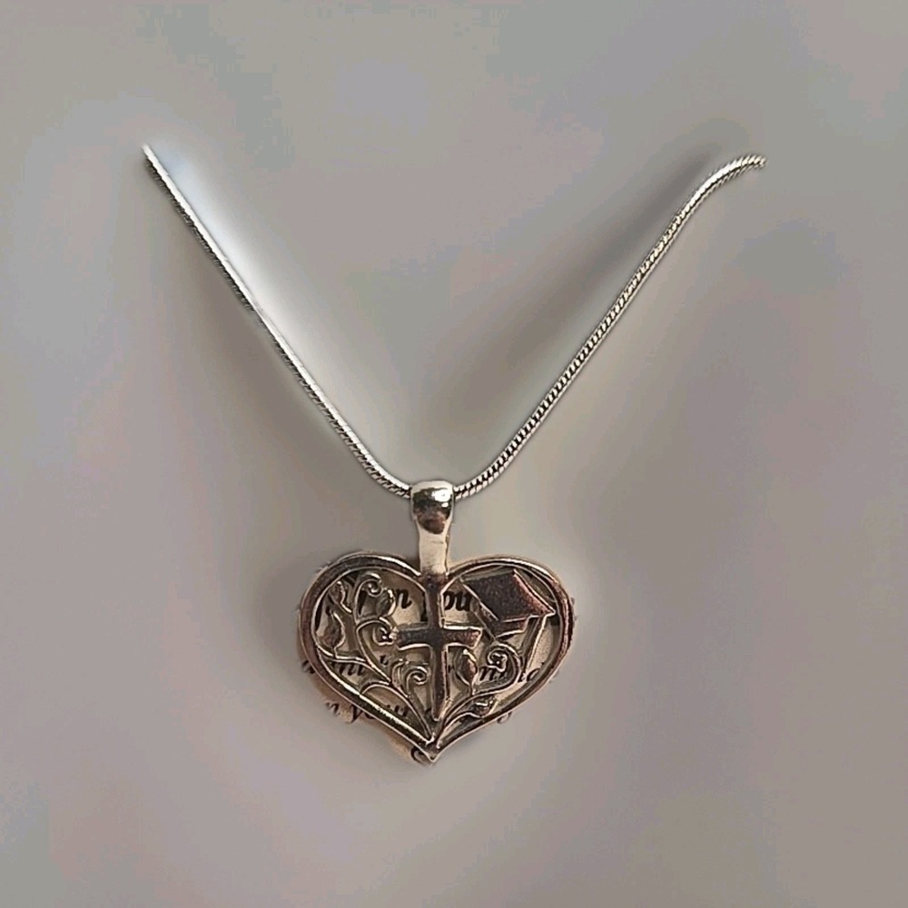 Graduation Heart Necklace for Women Silver Plated Inspirational‎ Gifts C-006
